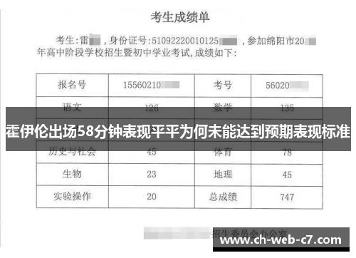 霍伊伦出场58分钟表现平平为何未能达到预期表现标准